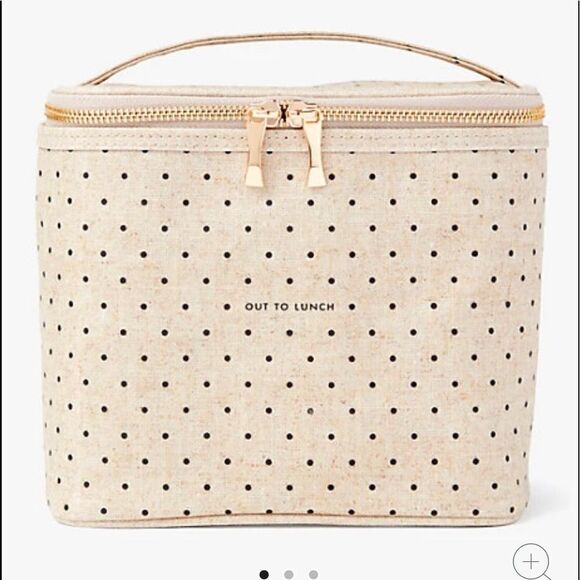 Kate spade out to lunch polka dot lunch tote/cooler/insulated bag - Picture 2 of 6